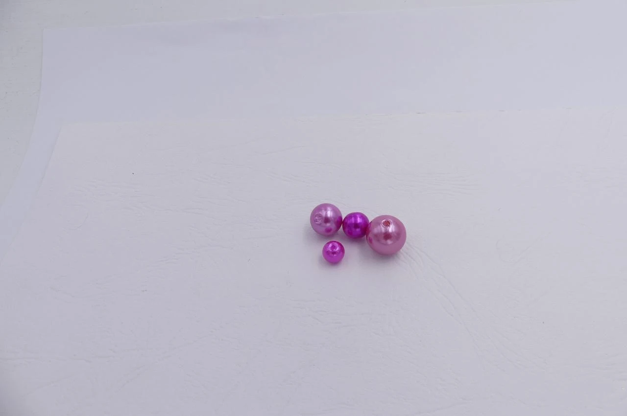 Mistura de 50 contas acrílicas nacaradas, degrade de rosa, de 8 a 14 mm – photo 2
